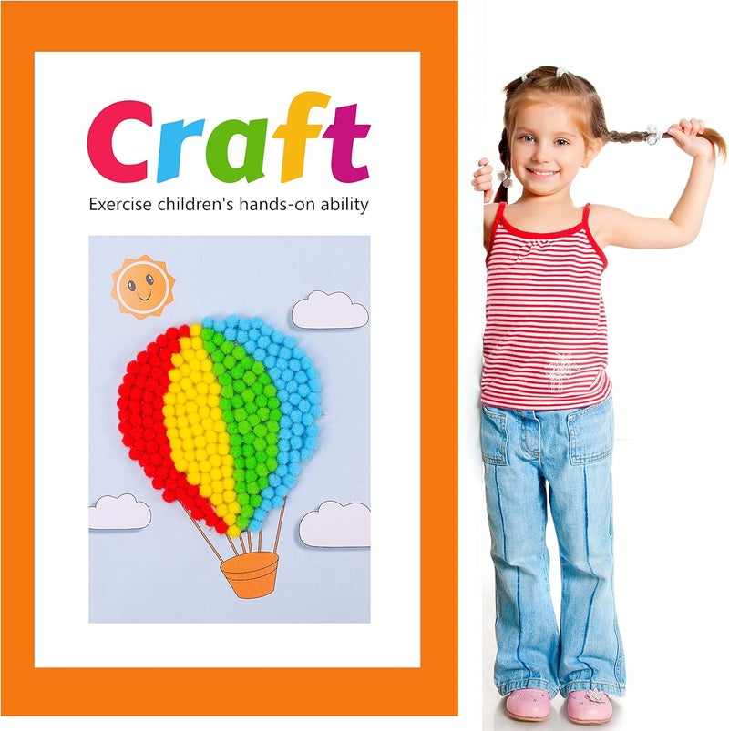 Caydo 1cm Green Pom Poms, 500 Pieces Craft Pom Poms Balls for Kids Creative Arts and Crafts School Project Supplies Craft Christmas Decorations - Image 5